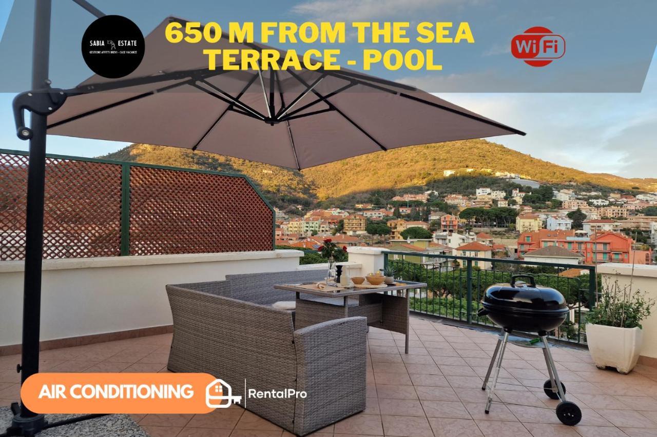 Ferienwohnung 650 Metri Dal Mare - Wifi - Terrazzo - Piscina - A/C Pietra Ligure Exterior foto